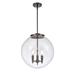 Innovations Lighting Beacon 3 - Light Globe LED Pendant Glass in Gray/Brown | 17 H x 16 W x 16 D in | Wayfair 221-3S-OB-G204-16-LED