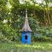 Andover Mills™ Klem 32 in x 12.5 in x 12.5 in Birdhouse Metal in Blue | 32 H x 12.25 W x 12.25 D in | Wayfair 5E99F541CC724AB4BDE7FB10DB709D2D