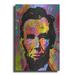 Bungalow Rose Abraham Lincoln out of My mind by Dean Russo - Unframed Graphic Art on Metal in Black/Pink/Yellow | 16 H x 12 W x 0.13 D in | Wayfair