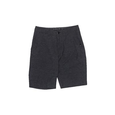Quiksilver Khaki Shorts: Gray Solid Bottoms - Kids Boy's Size 12