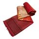 Marrakesh Bed Throw, Sunset Bedspread, Red Orange Blanket, Made of Cactus Silk Moroccan Throw 3 x 2m