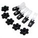 10 Pack Garden Flag Rubber Stoppers and Anti-Wind Clips - Durable & Weather Resistance for 5 Garden Flag Poles Stands - 10 Pieces Set