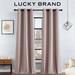 Lucky Brand Finley Textured Blackout Grommet Window Curtain Panel Pair with Tiebacks