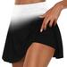 Womens 2 in 1 Pleated Running Shorts Casual Summer Athletic Tennis Skirt Workout High Waisted Gym Golf Skorts Activewear Womens Clothes