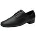 Leather Shoes for Women Mens Stylish Round Toe Flats Black Leather Ballroom Morden Latin Jazz Dance Shoe Shoes for Men Pu Black 43