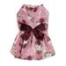 Summer Printed Princess Dog Cat Silk Sundress Skirt York Clothes With Bow