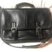 Coach Bags | Coach Black Leather Briefcase | Color: Black | Size: Os