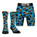 Men's Rock Em Socks Carolina Panthers Local Food Underwear and Crew Combo Pack