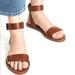 Madewell Shoes | Madewell Boardwalk Leather Ankle Strap Brown Sandals Women's Size 6.5 | Color: Tan | Size: 6.5