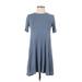 BCBGeneration Casual Dress - A-Line: Blue Solid Dresses - Women's Size X-Small