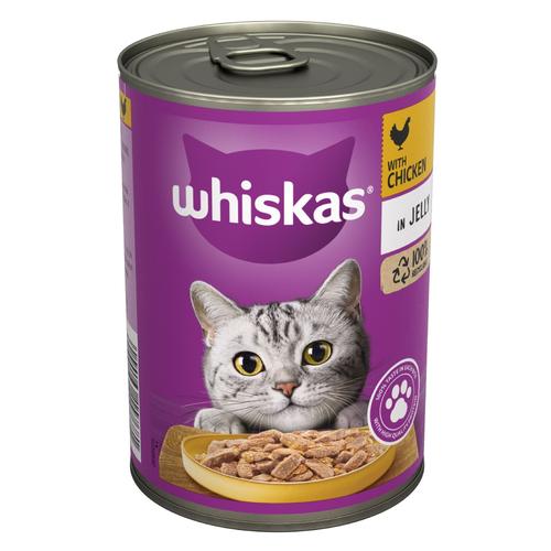 12x400g Chicken in Jelly Whiskas 1+ Wet Cat Food