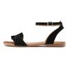 Sandale LASCANA "Sommerschuh", Damen, Gr. 42, schwarz, Obermaterial: 100% Ziegenleder. Futter: 100% Schweinsleder. Decksohle: 100% Rindsleder. Laufsohle: 100% Synthetik, unifarben, modisch, Schuhe Riemchensandale, Sandalette, Sommerschuh aus...