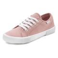 Sneaker LASCANA Gr. 35, rosa (altrosa) Damen Schuhe Canvassneaker Sneaker low Skaterschuh aus Textil, Schnürhalbschuh, Freizeitschuh Bestseller