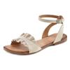 Sandale LASCANA "Sommerschuh", Damen, Gr. 35, beige, Obermaterial: 100% Ziegenleder. Futter: 100% Schweinsleder. Decksohle: 100% Rindsleder. Laufsohle: 100% Synthetik, unifarben, modisch, Schuhe Riemchensandale, Sandalette, Sommerschuh aus...