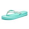 Badezehentrenner VENICE BEACH, Damen, Gr. 36, blau (mint), Obermaterial: 100% Textilmaterial. Futter: 100% Textilmaterial. Decksohle: 100% Synthetik. Laufsohle: 100% Synthetik, Glitzer, unifarben, casual, Schuhe, Sandale, Pantolette, Badeschuh...