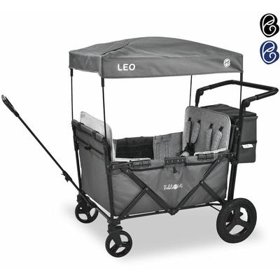 Arebos - FableKids Bollerwagen Leo X4Plus mit Dach 4 Sitzplätze Faltbarer Transportwagen Image