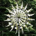 Readcly - Moulin à vent en métal unique et magique, sculpture cinétique à énergie éolienne 3D,