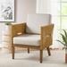 INK+IVY Blake Handcrafted Rattan Upholstered Accent Arm Chair