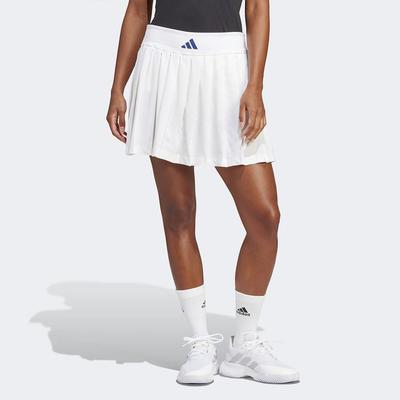 adidas Clubhouse Premium Classic Pleated Skirt Women's Tennis Apparel White