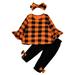 KI-8jcuD Baby Girl Easter Clothes Girls Long Sleeve Plaid Tops Bowknot Pants Headbands Outfits 3Pcs Outfits Clothes Set Clothes For Girls 12 Month Girl Clothes 2 Year Old Girls Clothes Girls Clothes