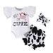 KI-8jcuD Girl Short Sleeve Romper Baby Boys Girls Summer Outfits Letter Pattern Short Sleeve Bodysuit Romper Tops Cartoon Shorts Pants Headband 3Pcs Clothes Set Baby Boy Set Crop Tops For Teen Girls