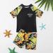 Kids Baby Boys Rash Guard Swimsuit Set - 2 Piece Bathing Suit Trunks and Rash Guard Shirt