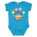 Inktastic Happy Flowers and Pastel Eggs in Easter Basket Boys or Girls Baby Bodysuit