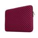 LLAYOO 15.6 Inch Laptop Sleeve Diamond Foam Shock Resistant Neoprene Padded Case Fluffy Lining Zipper Cover Carrying Bag Compatible with 15.6 Notebook Computer Chromebook(Red)