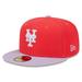 Men's New Era Red/Lavender York Mets Spring Color Two-Tone 59FIFTY Fitted Hat