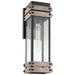 Homestead; Medium Wall Lantern; Matte Black & Wood Finish