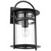 Bracer; 1 Light; Large Wall Lantern; Matte Black Finish with Clear Glass