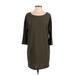 Leith Casual Dress - Shift: Green Solid Dresses - Women's Size X-Small