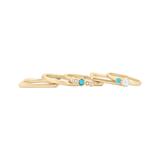 Lucky Brand Turquoise And Pearl Ring Stack - Women's Ladies Accessories Jewelry Rings in Gold