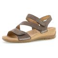 Keilsandalette GABOR Gr. 37, grau (taupe) Damen Schuhe Sandaletten