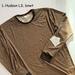 Lularoe Shirts | Large Lularoe Long-Sleeved Hudson, Tan With Brown Stripes | Color: Brown/Tan | Size: L