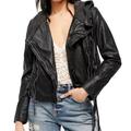 Free People Jackets & Coats | Free People Cleo Jacket Free People Moto Motorcycle Jacket | Color: Black | Size: Xs