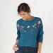 Disney Tops | Disney Snow White Lc Lauren Conrad Sweatshirt Top Embellished Teal Blue L | Color: Blue/Green | Size: L