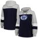 Women's Navy Penn State Nittany Lions Plus Size Color-Block Pullover Hoodie
