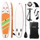 Triclicks SUP Aufblasbares Stand Up Paddle Board Paddling Board Surfboard mit Verstellbares Paddel, Handpumpe mit Druckmesser, Leash, Finner, Rucksack, 300 x 76 x 15cm (Stil 7)