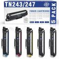 TONER EXPERTE Compatible Brother TN243BK TN247 Toner Fits Brother DCP-L3550CDW DCP-L3510CDW Brother HL-L3210CW HL-L3270CDW, 5-Pack Black Cyan Magenta Yellow