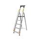 Drabest PRO SERIES LADDERS 5-Step Aluminum Household Ladder with Handrails 150 KG - - Aluminum Step Ladder – Ladders Multi Purpose – Folding Foldable Step Ladder – Aluminium Ladders – 45 x 170 x 12 cm