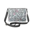 Earth Squared - Fair Trade - Oil Cloth Messenger Bag Crossbody Bag Casual Lightweight and Stylish Shoulder Bag for Women (Verona/Grey)