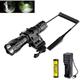 LUXJUMPER LED Tactical Torch 20000 Lumen LED Flashlight Waterproof Single Mode Light with Quick Release Offset Mount, Rechargeable Battery and Pressure Switch Included