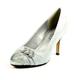 Ladies Lyla Silver Peep Toe Court Shoe 4 Silver