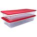 Homz Plastic Underbed Storage Set Plastic in Red | 6 H x 15.5 W x 34.38 D in | Wayfair 2 x 3241CLRDDC.02