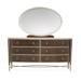 Michael Amini Villa Cherie Dresser & Mirror - Hazelnut Wood in Brown/Red | 74 H x 76 W x 19 D in | Wayfair N9008050-60-410