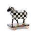 MacKenzie-Childs Courtly Check® Sheep on Parade Decor Resin in Black/White/Yellow | 9.75 H x 10 W x 4 D in | Wayfair 35514-1756