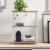 George Oliver Decorius 29.5" H x 23.6" W Etagere Bookcase Wood/Plastic in Gray/White | 29.5 H x 23.6 W x 11.4 D in | Wayfair