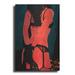 Everly Quinn Brunette in Lingerie by Giuseppe Cristiano - Unframed Painting on Metal in Black/Red | 24 H x 16 W x 0.13 D in | Wayfair