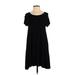 Old Navy Casual Dress - A-Line Scoop Neck Short sleeves: Black Print Dresses - Women's Size Small